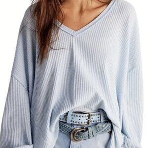 Free People Coraline Thermal Oversize 'Boho Chic' long sleeve